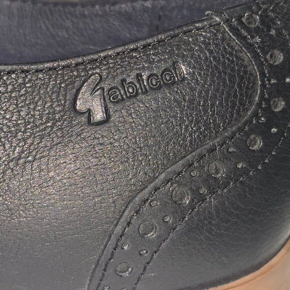 GABICCI BLACK BREATHABLE LEATHER SLIP ON SHOE LOAFER WITH BUCKLE DETAIL MENS 8 - Picture 9 of 13